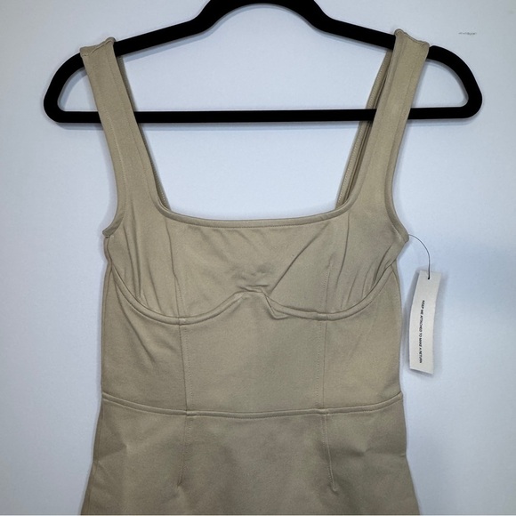 STEELE Bustier Mini Dress XS NWT Beige Bodycon Cocktail - Picture 3 of 8